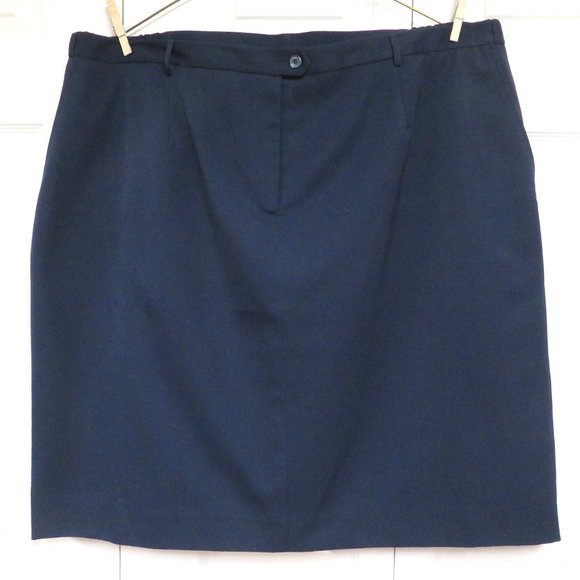 Appleseed's Skirts Appleseeds 24w Pencil Skirt Navy Blue Solid